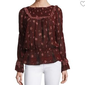 Joie Adrielle Floral 100% Silk Top